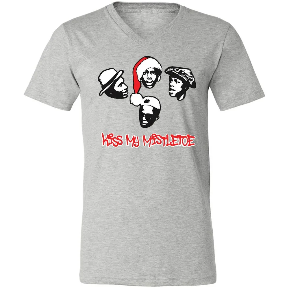 Kiss My Mistletoe Xmas Rap - Athletic Heather - 7