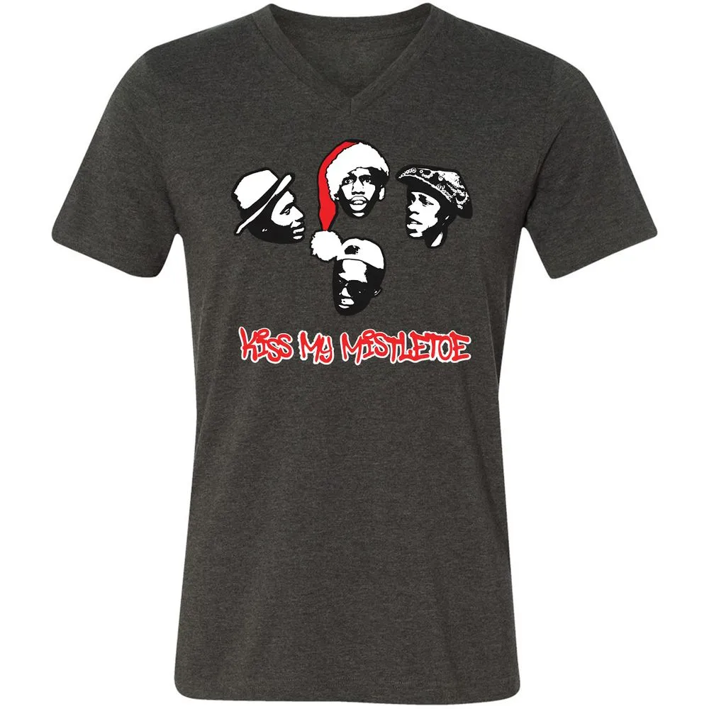 Kiss My Mistletoe Xmas Rap - Dark Grey Heather - 8