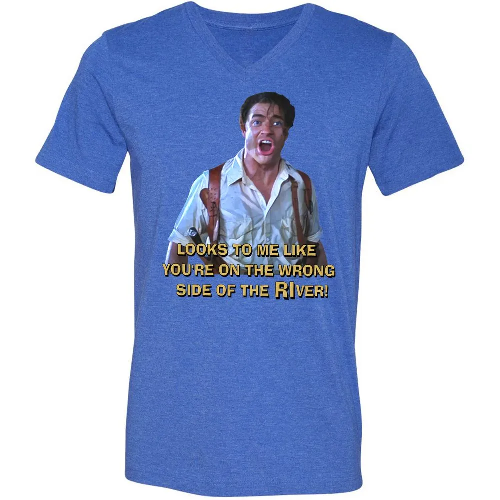 Unisex V-Neck T-Shirt - K8MCTVEW - Heather True Royal - 14