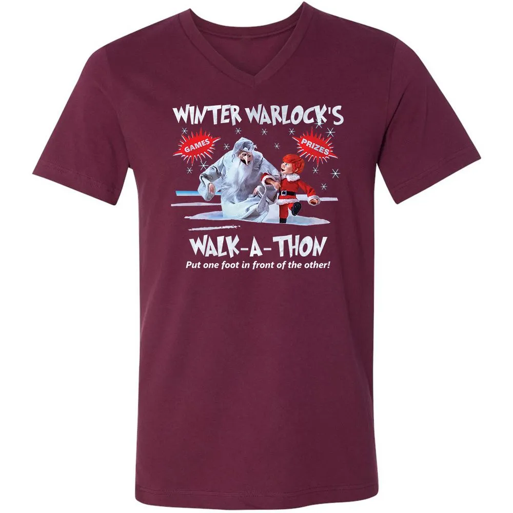 Unisex V-Neck T-Shirt - H9KP1WN9 - Maroon - 6