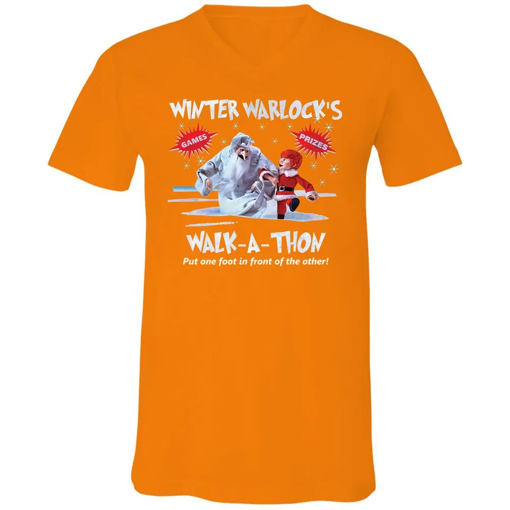 Unisex V-Neck T-Shirt - H9KP1WN9 - Orange - 11