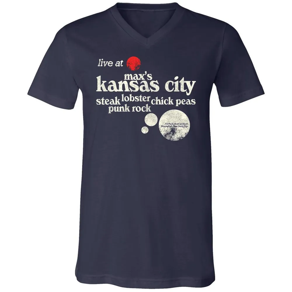 Unisex V-Neck T-Shirt - DFHCD6FU - Navy - 2