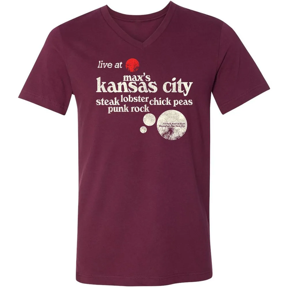 Unisex V-Neck T-Shirt - DFHCD6FU - Maroon - 6