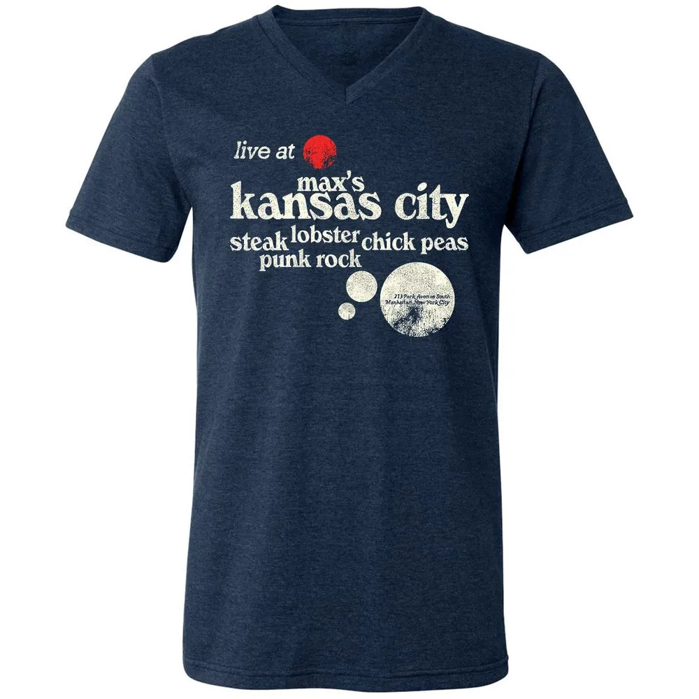 Unisex V-Neck T-Shirt - DFHCD6FU - Heather Navy - 15