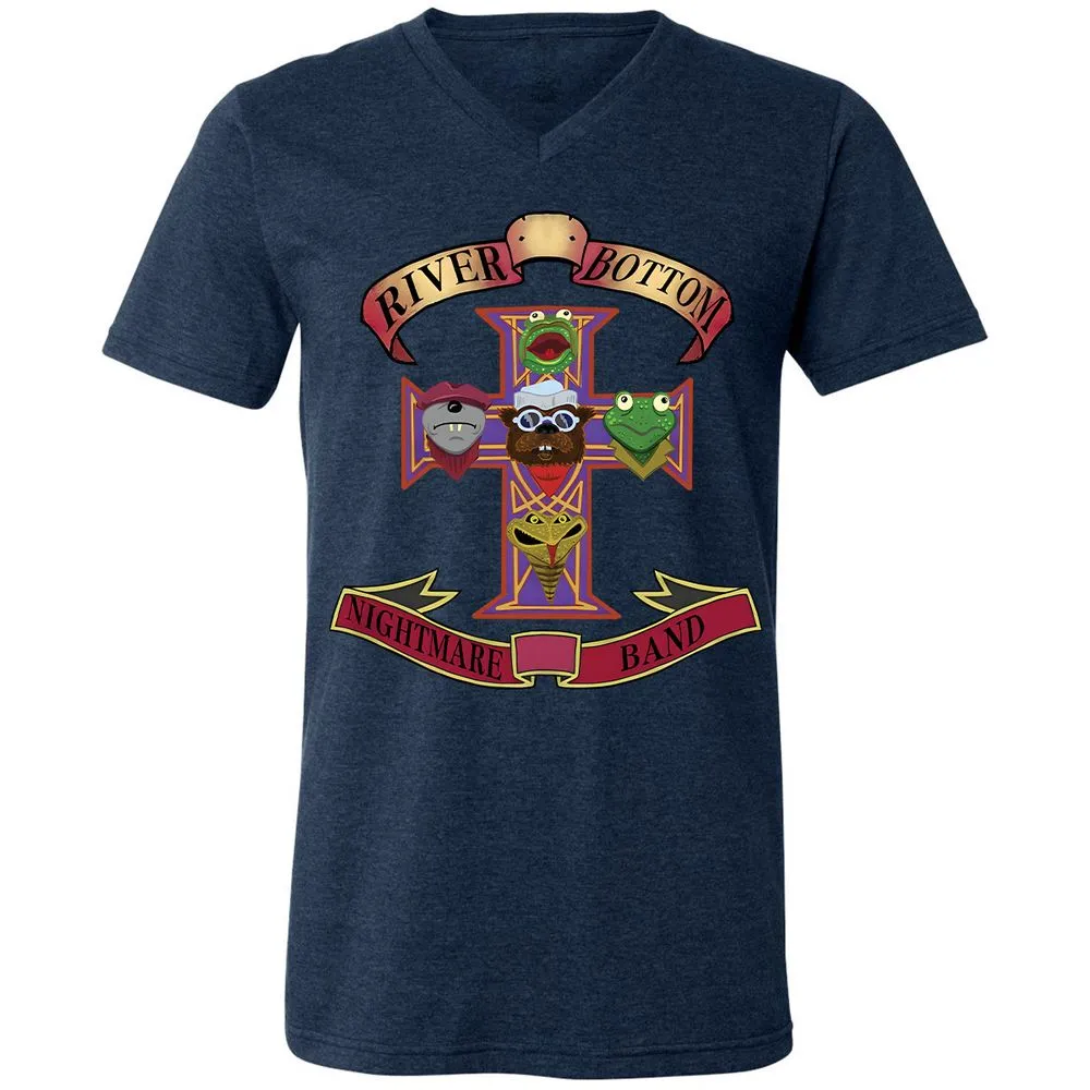 Unisex V-Neck T-Shirt - ZT2HZJ76 - Heather Navy - 15