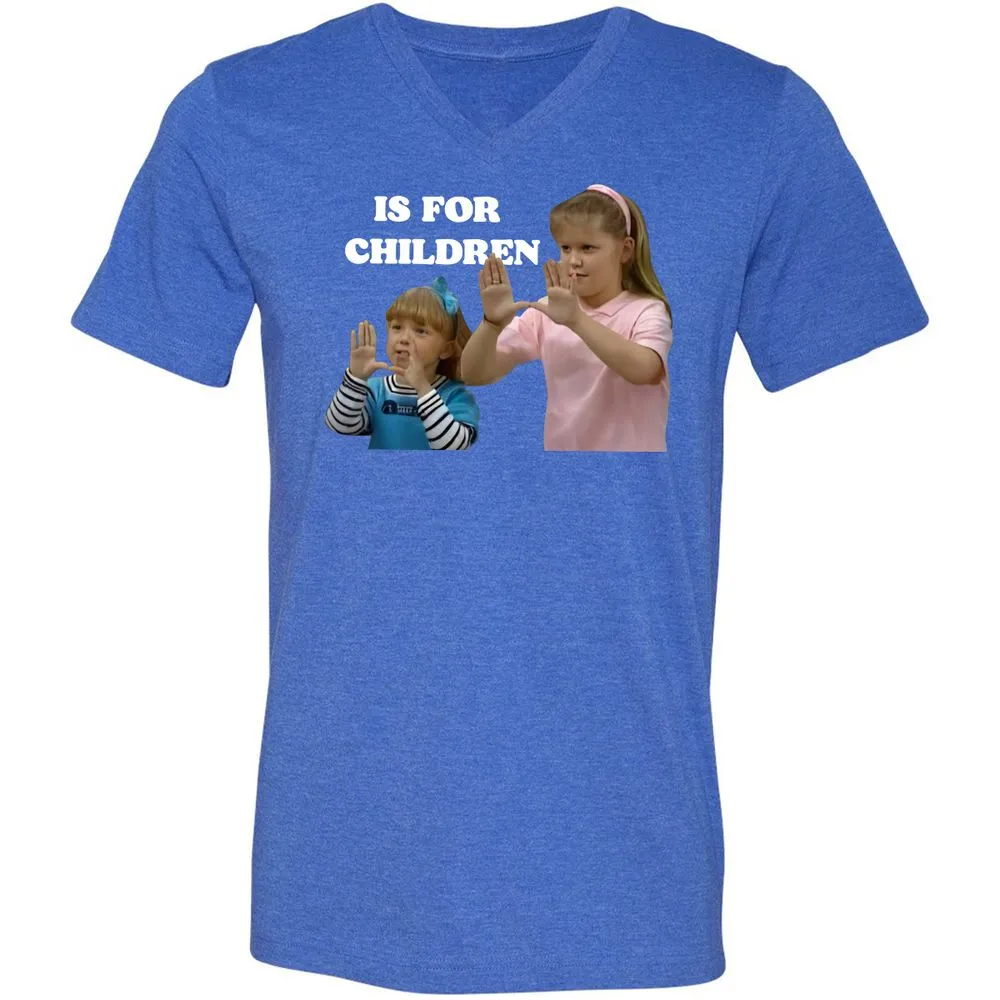 Unisex V-Neck T-Shirt - ZK5693LW - Heather True Royal - 14