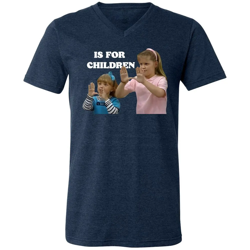 Unisex V-Neck T-Shirt - ZK5693LW - Heather Navy - 15