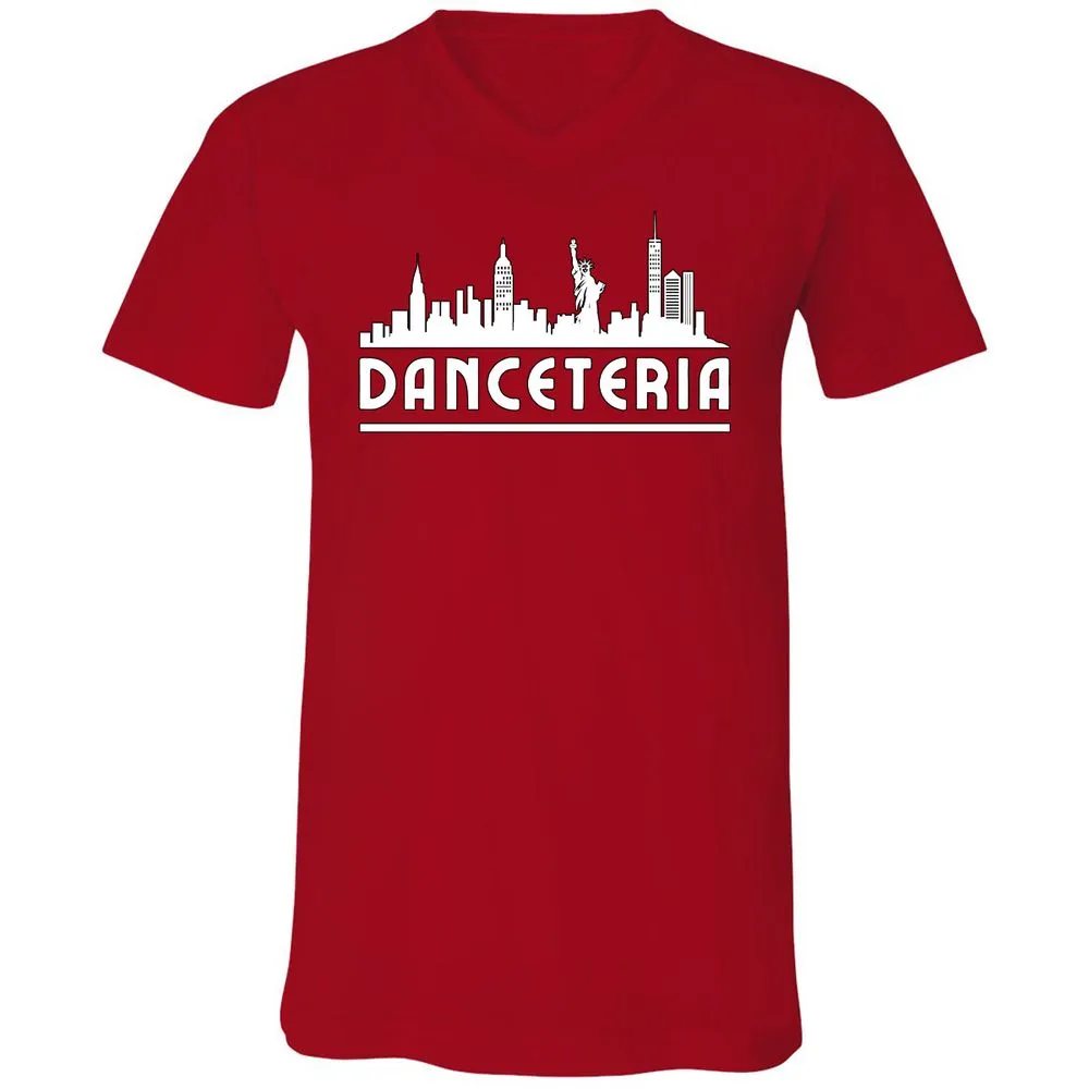 Unisex V-Neck T-Shirt - 3DXNQJ8W - Red - 3