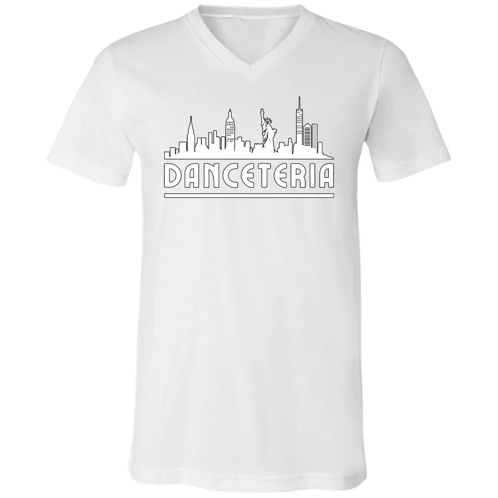 Unisex V-Neck T-Shirt - 3DXNQJ8W - White - 5