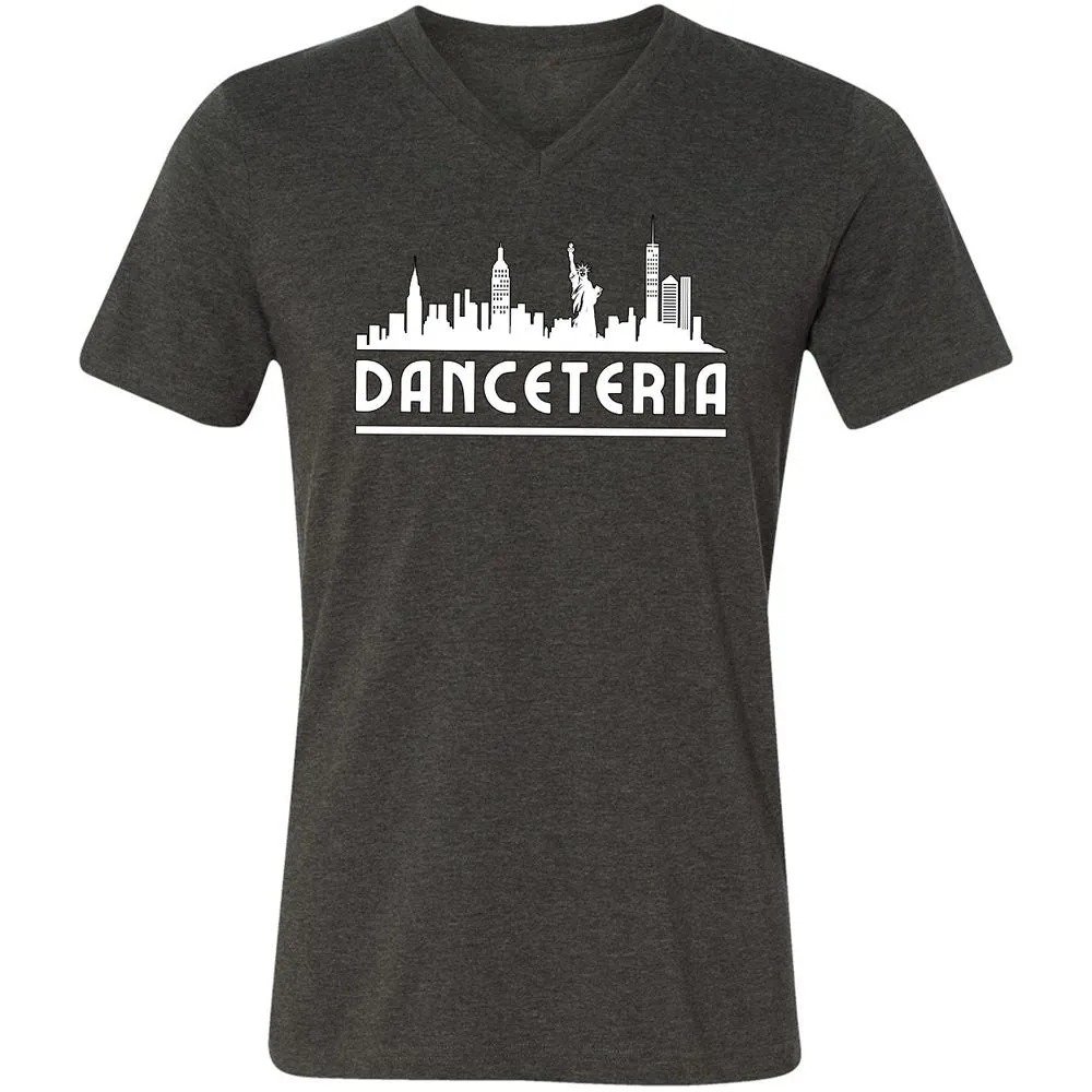 Unisex V-Neck T-Shirt - 3DXNQJ8W - Dark Grey Heather - 8
