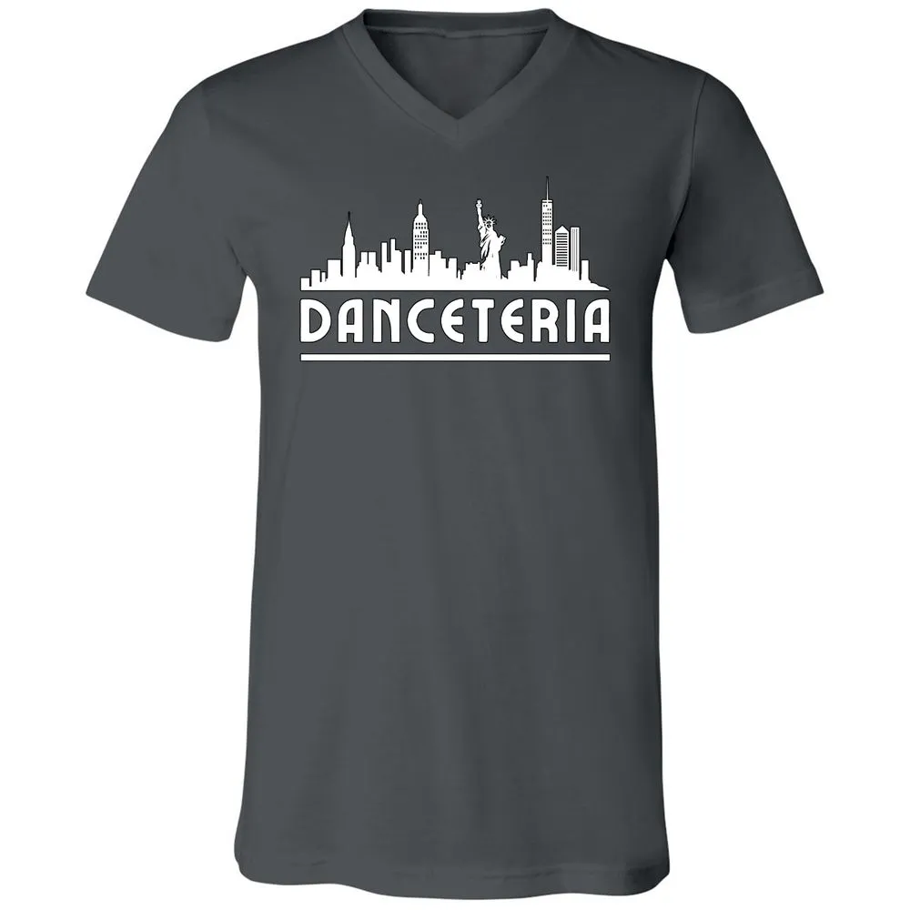 Unisex V-Neck T-Shirt - 3DXNQJ8W - Asphalt - 12