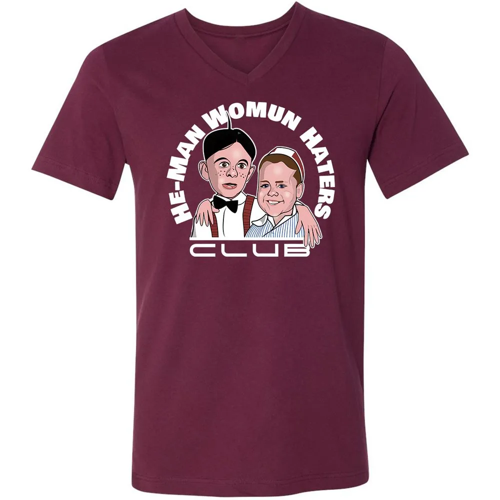 Unisex V-Neck T-Shirt - NZM4XFY2 - Maroon - 6