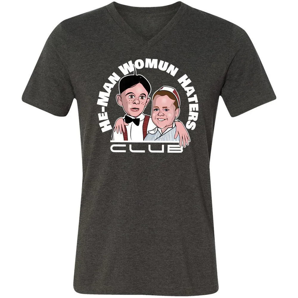 Unisex V-Neck T-Shirt - NZM4XFY2 - Dark Grey Heather - 8
