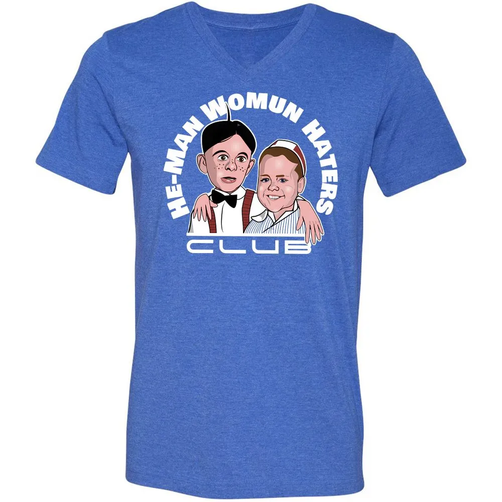 Unisex V-Neck T-Shirt - NZM4XFY2 - Heather True Royal - 14