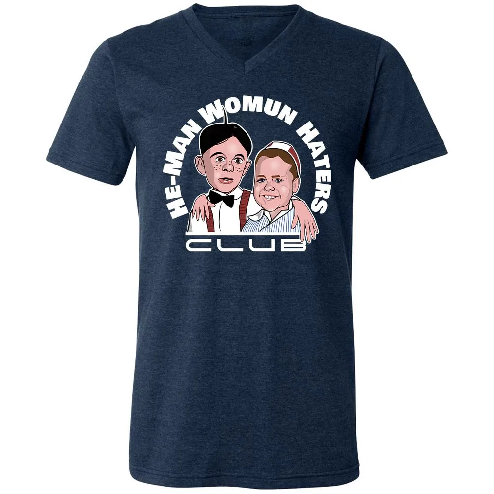 Unisex V-Neck T-Shirt - NZM4XFY2 - Heather Navy - 15