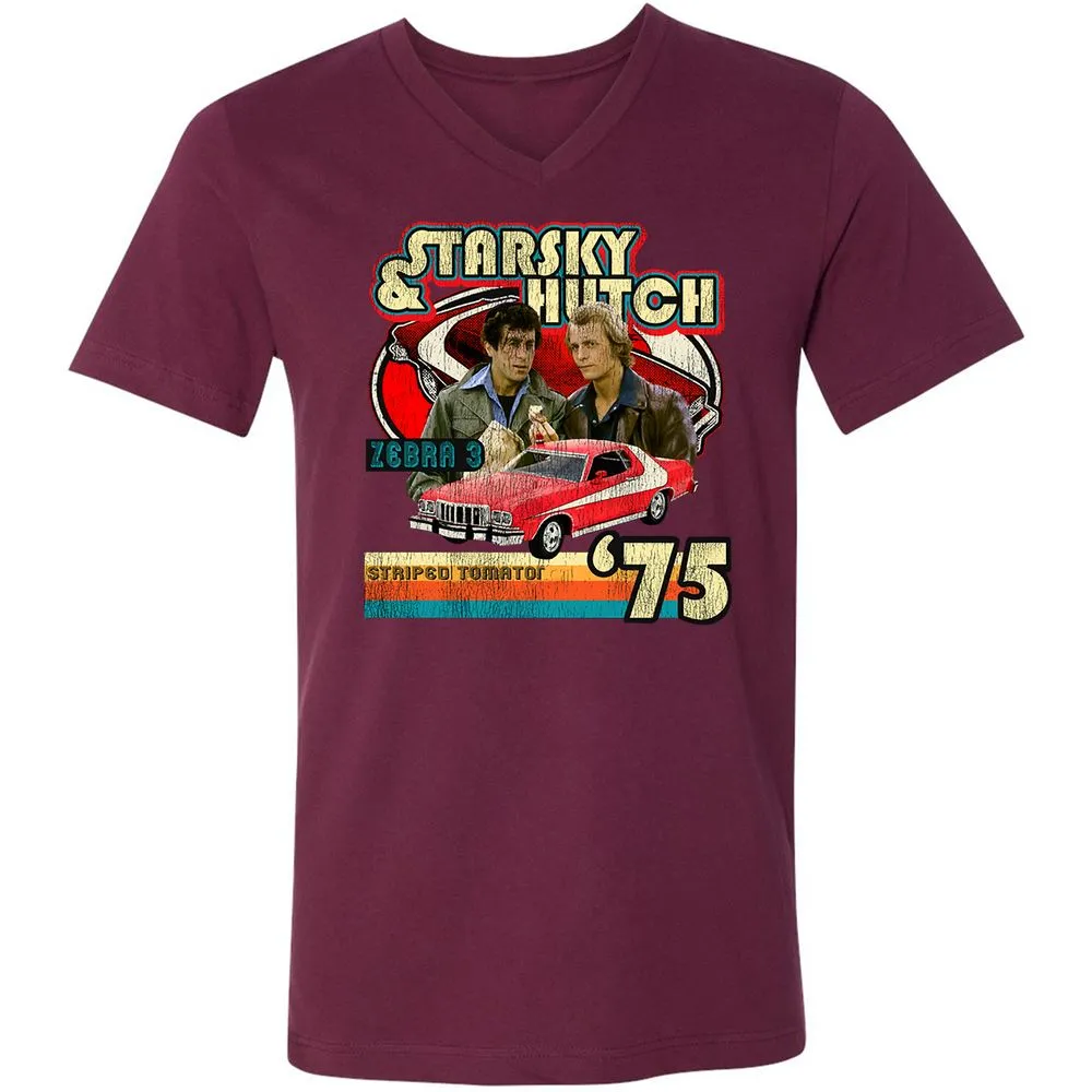 Unisex V-Neck T-Shirt - WKST1ZDU - Maroon - 6