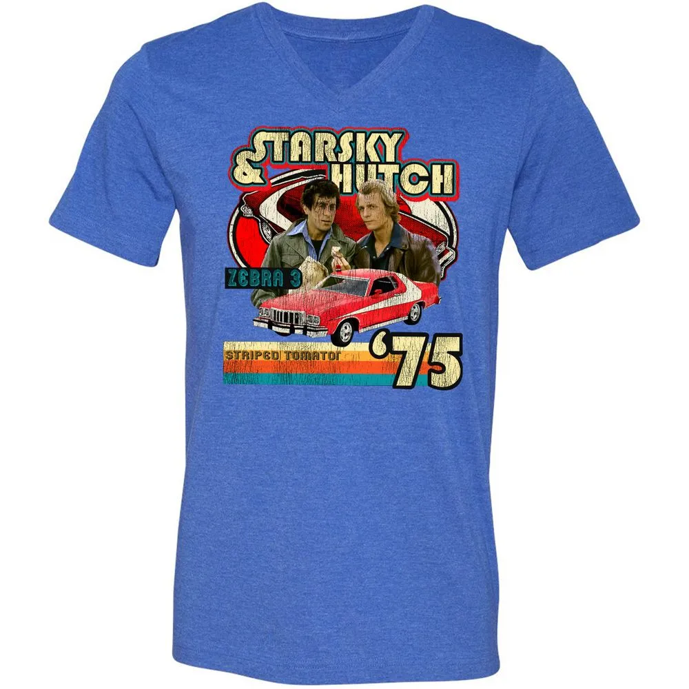 Unisex V-Neck T-Shirt - WKST1ZDU - Heather True Royal - 14