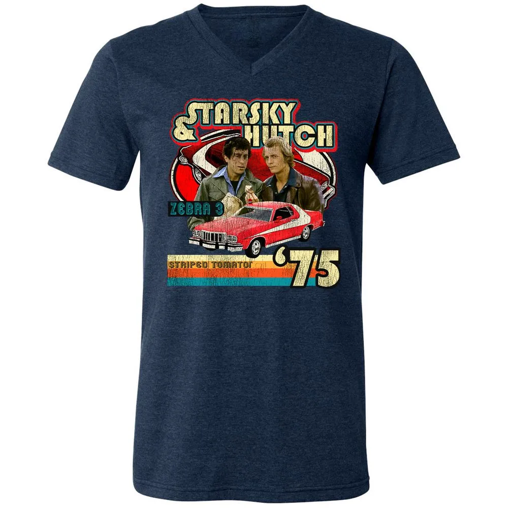 Unisex V-Neck T-Shirt - WKST1ZDU - Heather Navy - 15