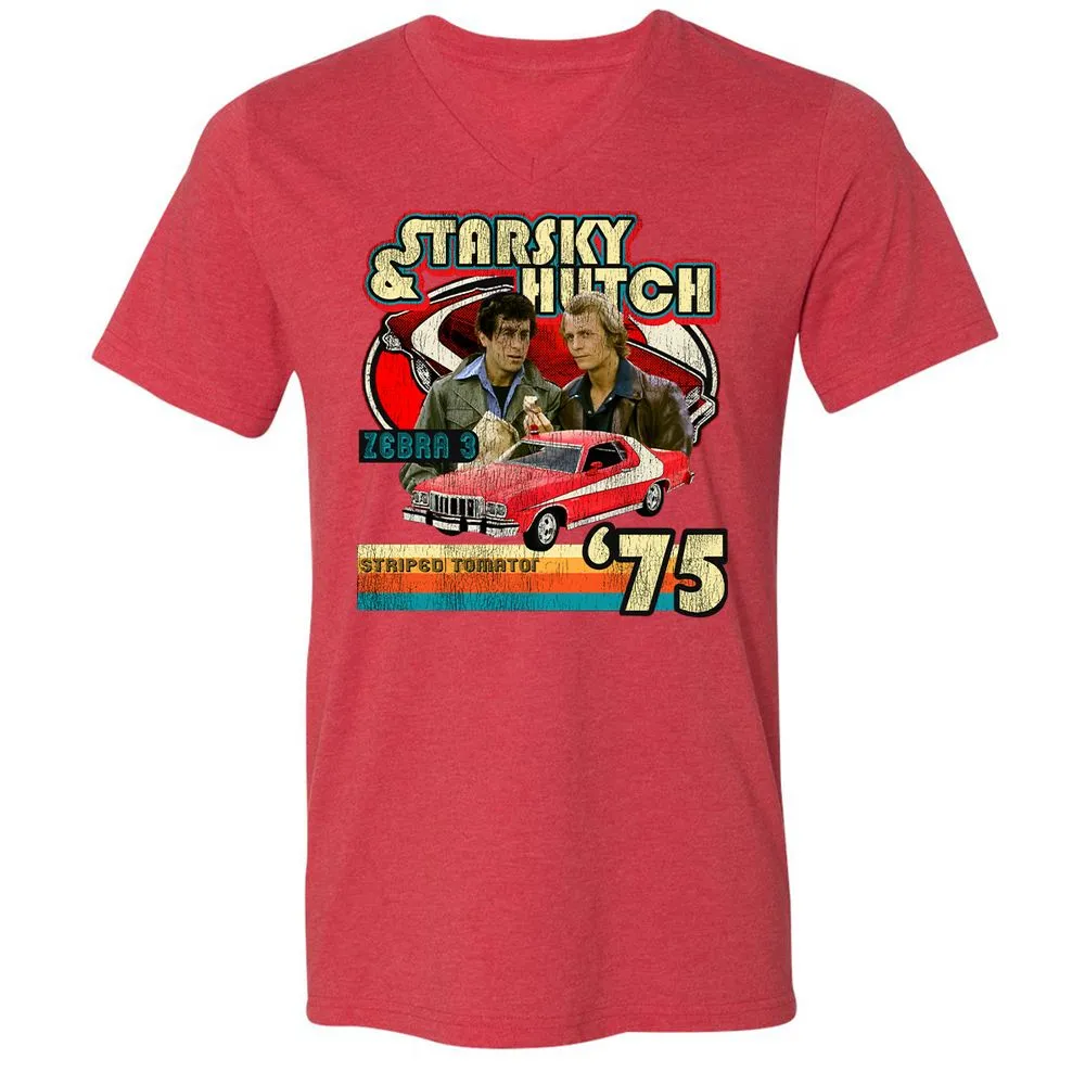 Unisex V-Neck T-Shirt - WKST1ZDU - Heather Red - 16