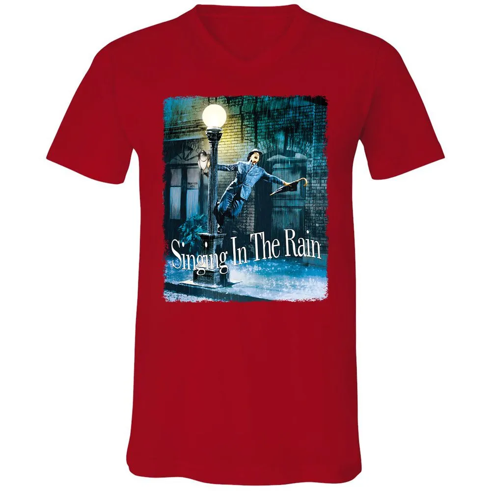 Unisex V-Neck T-Shirt - U8ZXW3T5 - Red - 3