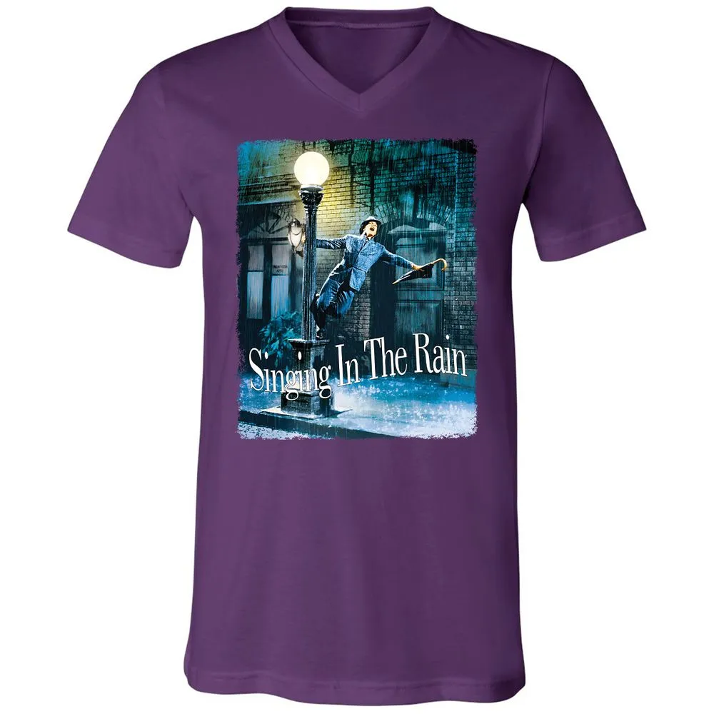 Unisex V-Neck T-Shirt - U8ZXW3T5 - Team Purple - 9
