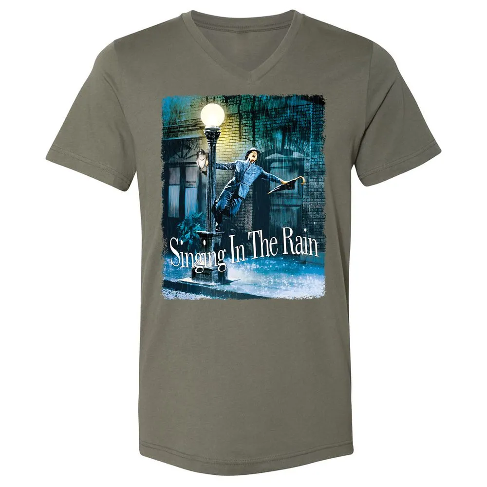 Unisex V-Neck T-Shirt - U8ZXW3T5 - Military Green - 10