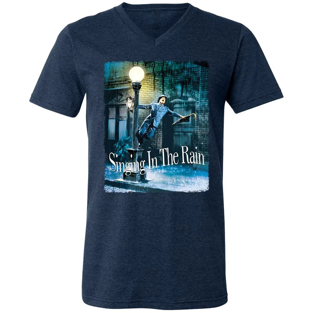 Unisex V-Neck T-Shirt - U8ZXW3T5 - Heather Navy - 15