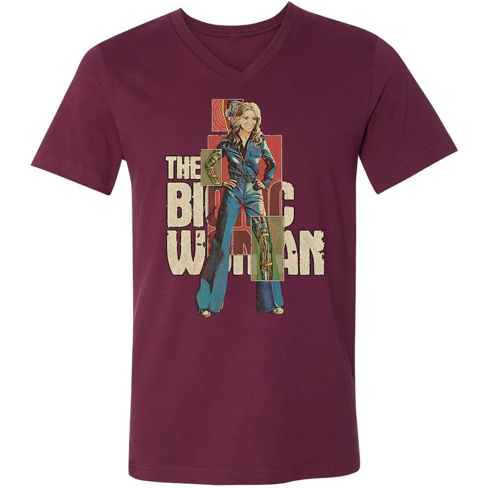 Unisex V-Neck T-Shirt - WUNFJP63 - Maroon - 6