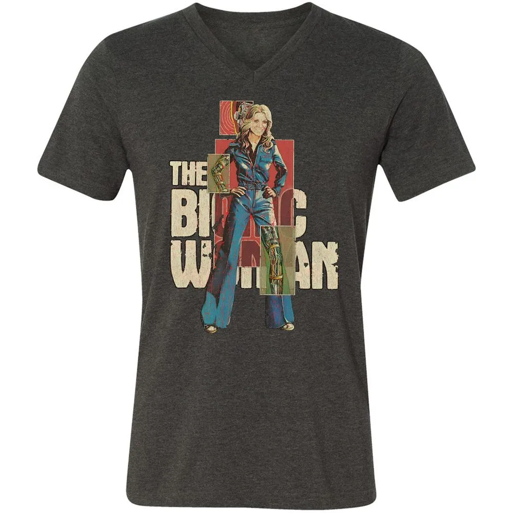Unisex V-Neck T-Shirt - WUNFJP63 - Dark Grey Heather - 8