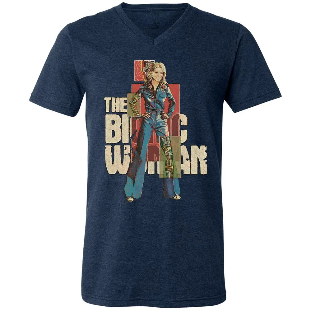Unisex V-Neck T-Shirt - WUNFJP63 - Heather Navy - 15