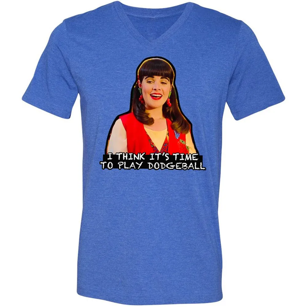 Unisex V-Neck T-Shirt - CNMR5UGP - Heather True Royal - 14