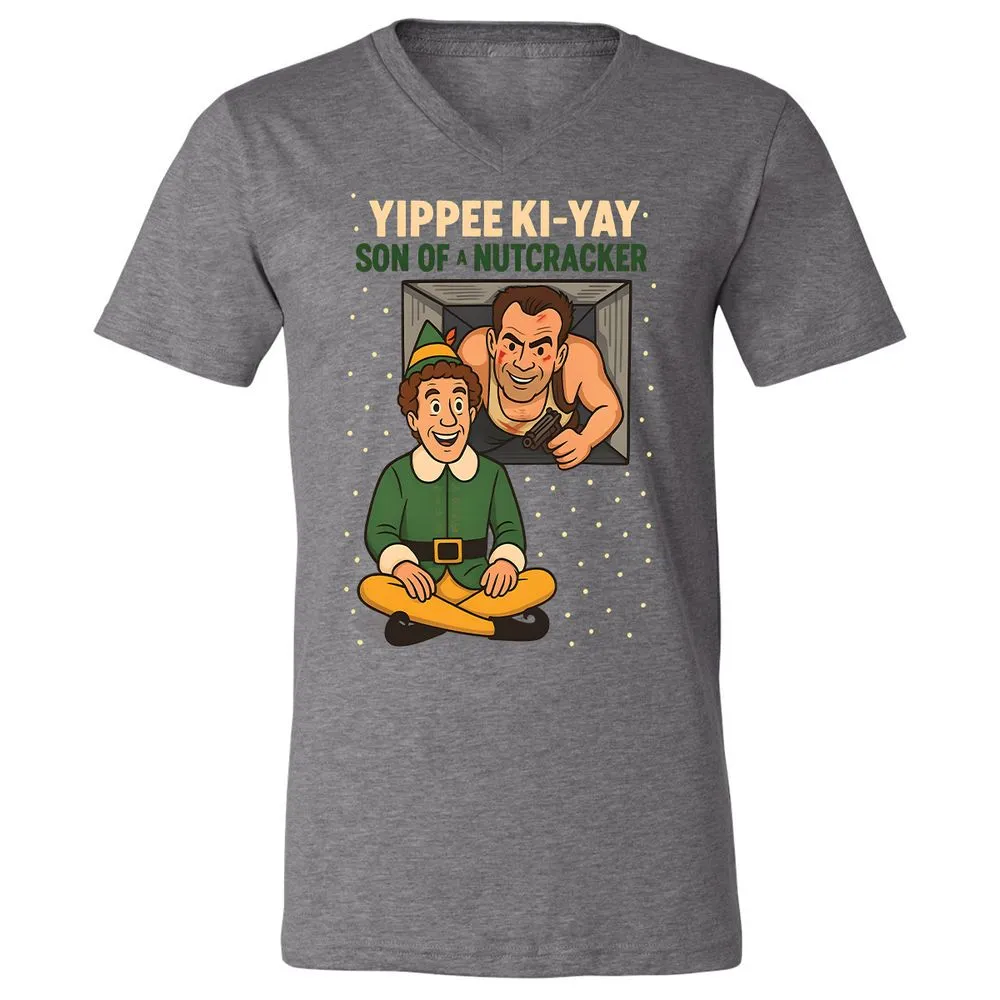Unisex V-Neck T-Shirt - XKWK27BP - Deep Heather - 13
