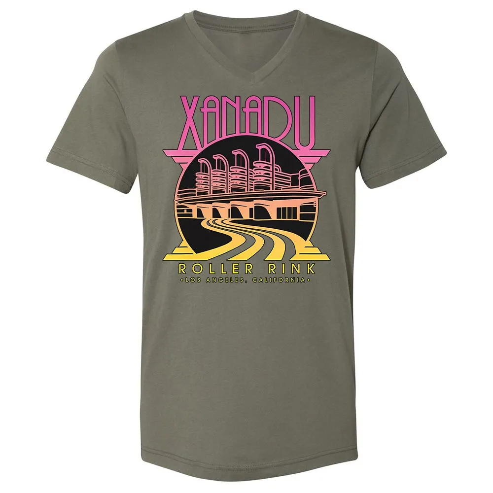 Olivia Newton-John Xanadu Roller Rink Pink Yellow Fade - Military Green - 10