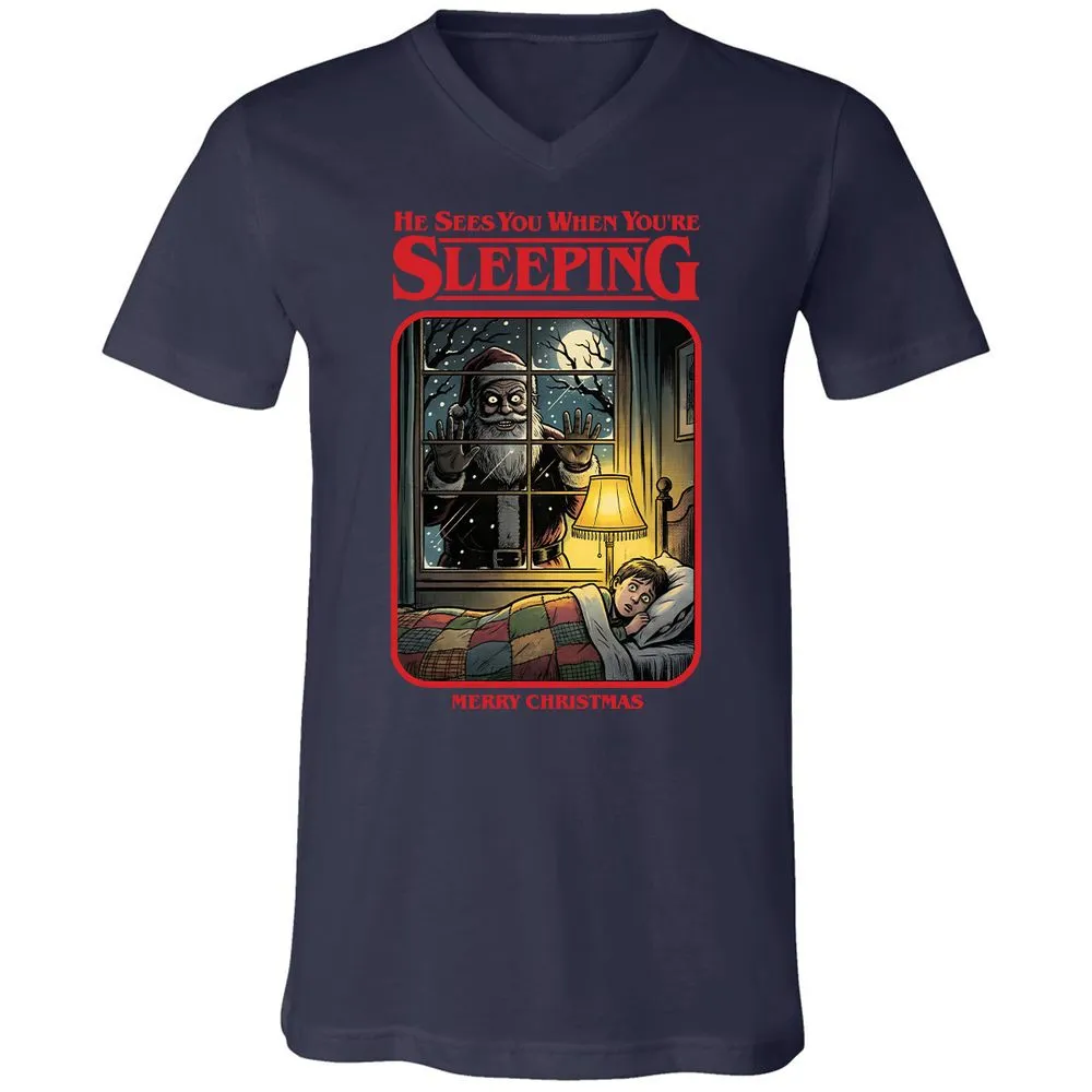 Unisex V-Neck T-Shirt - 2Q5AA5FE - Navy - 2