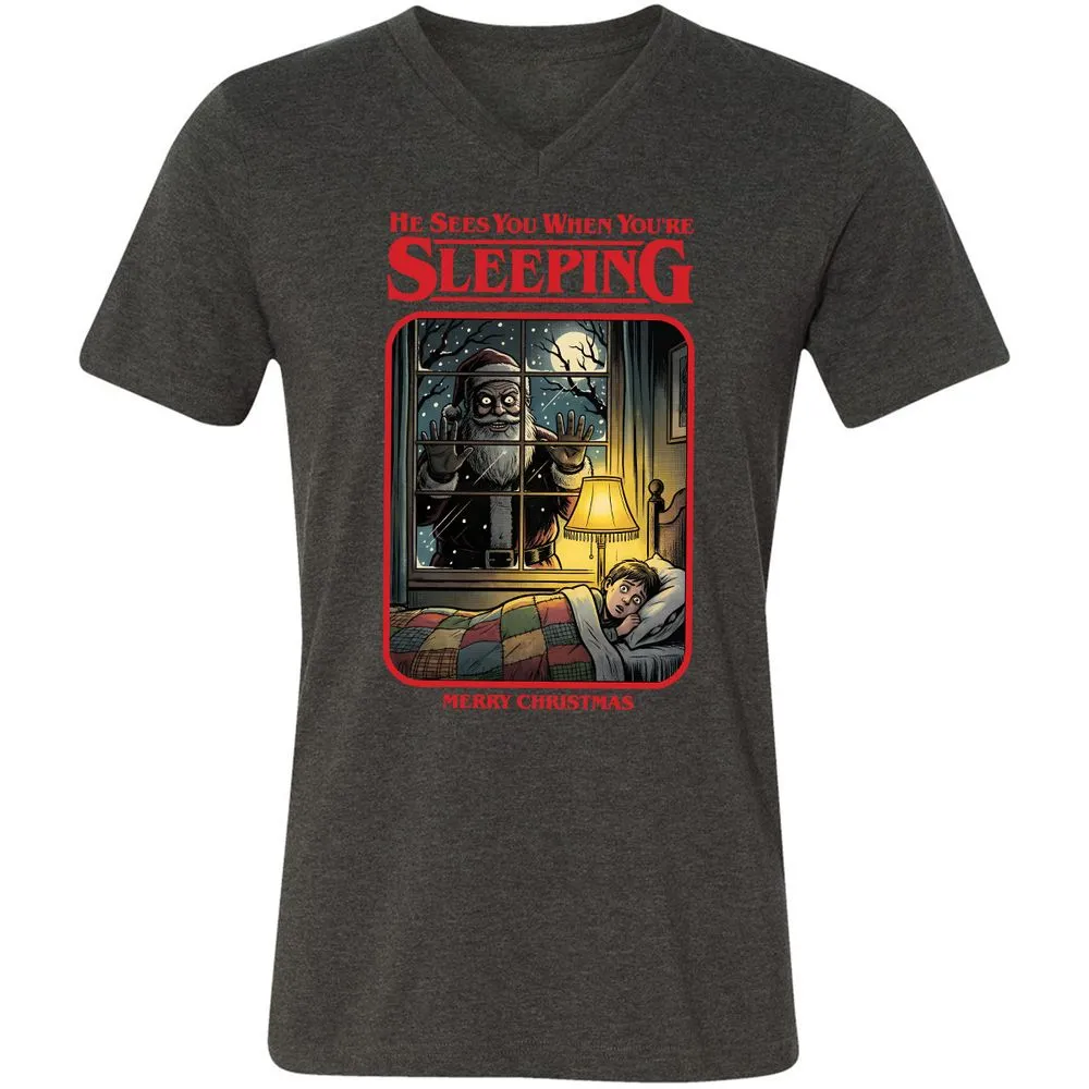 Unisex V-Neck T-Shirt - 2Q5AA5FE - Dark Grey Heather - 8
