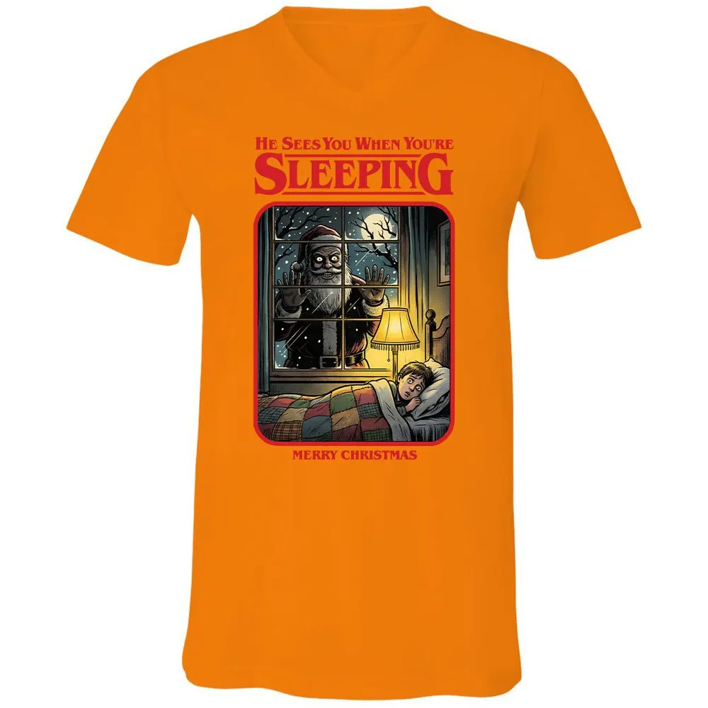 Unisex V-Neck T-Shirt - 2Q5AA5FE - Orange - 11