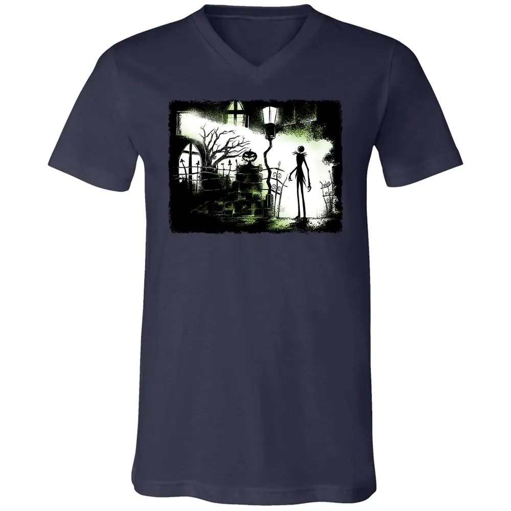 Unisex V-Neck T-Shirt - Black - Navy - 2
