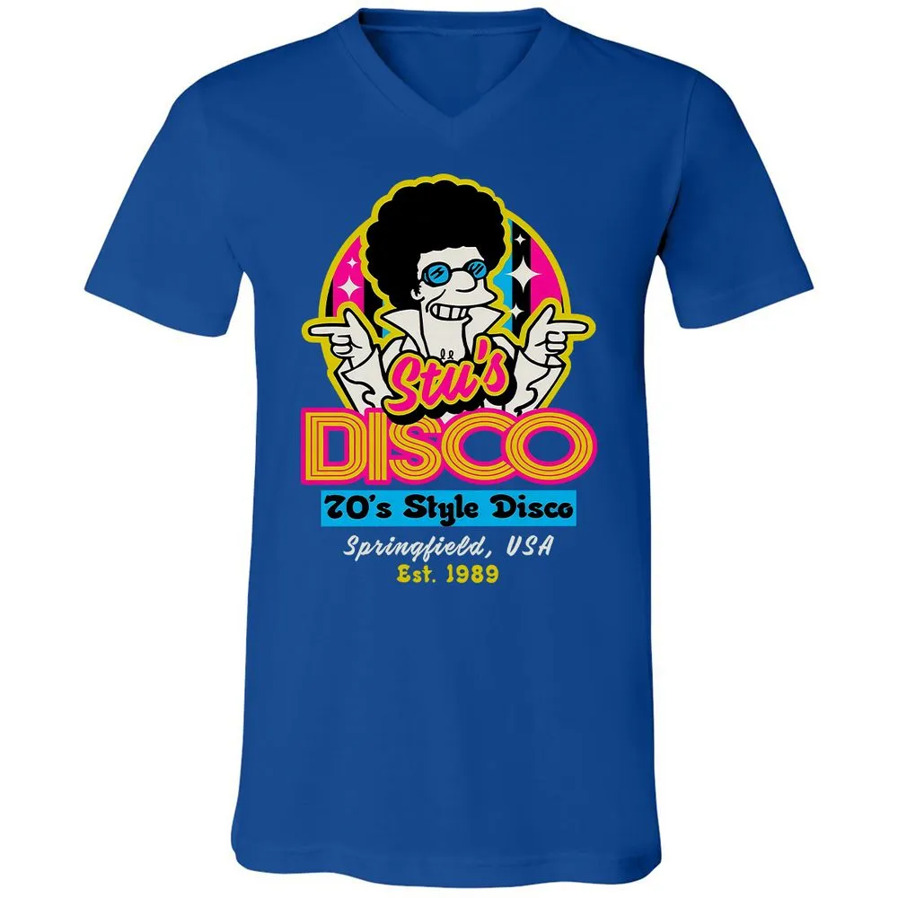 Unisex V-Neck T-Shirt - 7QZ6GXXU - True Royal - 4