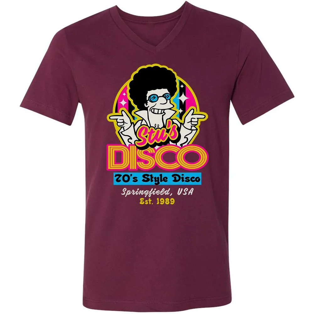 Unisex V-Neck T-Shirt - 7QZ6GXXU - Maroon - 6