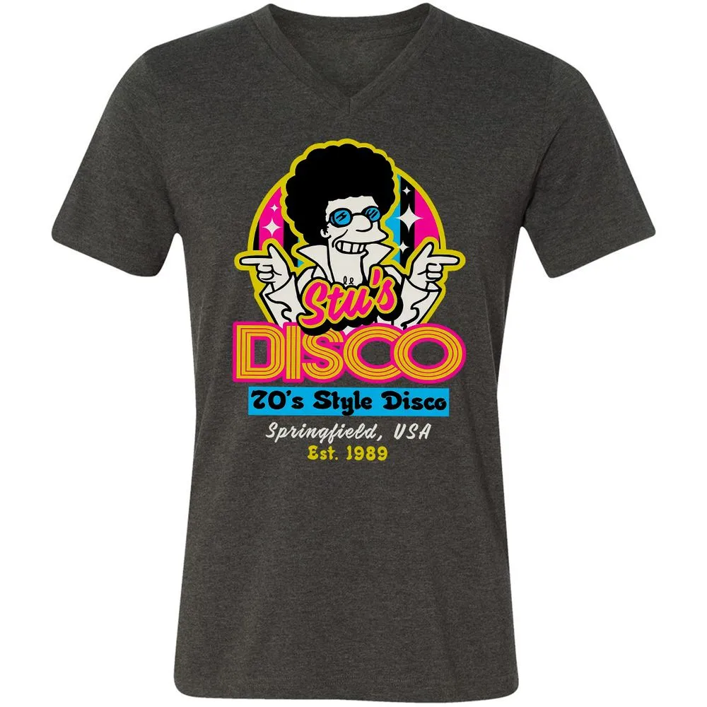 Unisex V-Neck T-Shirt - 7QZ6GXXU - Dark Grey Heather - 8