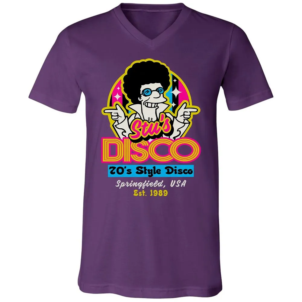 Unisex V-Neck T-Shirt - 7QZ6GXXU - Team Purple - 9
