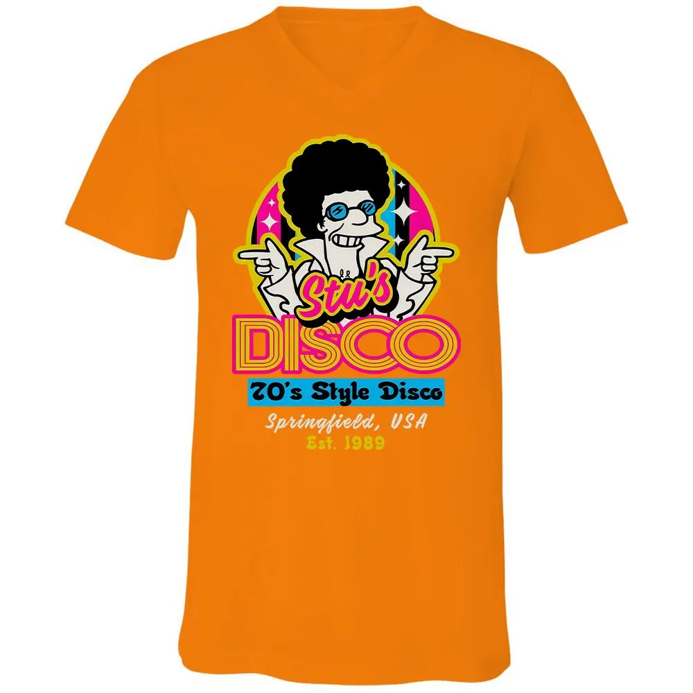 Unisex V-Neck T-Shirt - 7QZ6GXXU - Orange - 11