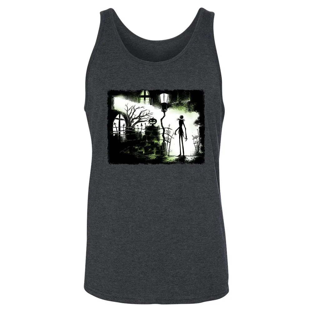 Unisex Jersey Tank - Black - Dark Grey Heather - 6