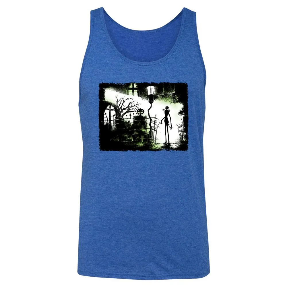 Unisex Jersey Tank - Black - True Royal Triblend - 12