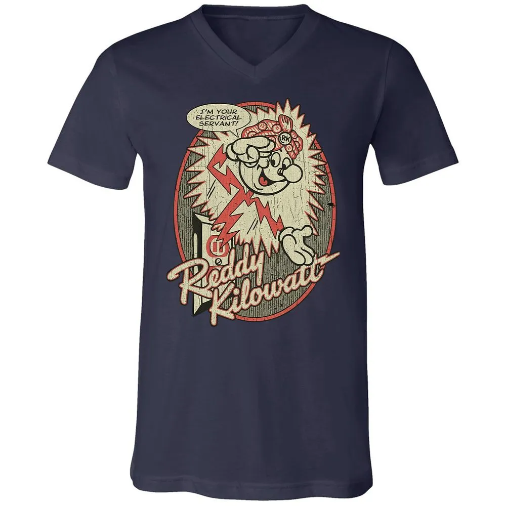 Unisex V-Neck T-Shirt - 8T6FPWTG - Navy - 2