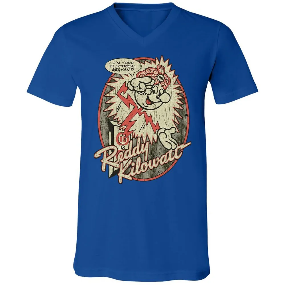 Unisex V-Neck T-Shirt - 8T6FPWTG - True Royal - 4
