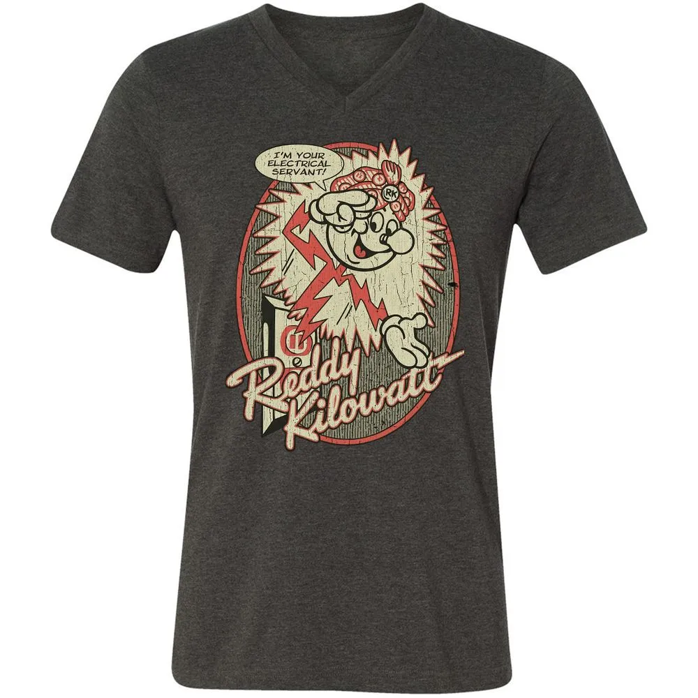 Unisex V-Neck T-Shirt - 8T6FPWTG - Dark Grey Heather - 8