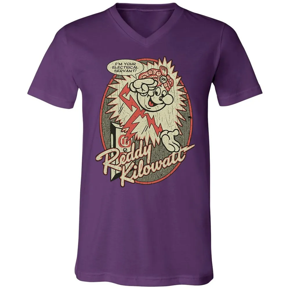 Unisex V-Neck T-Shirt - 8T6FPWTG - Team Purple - 9