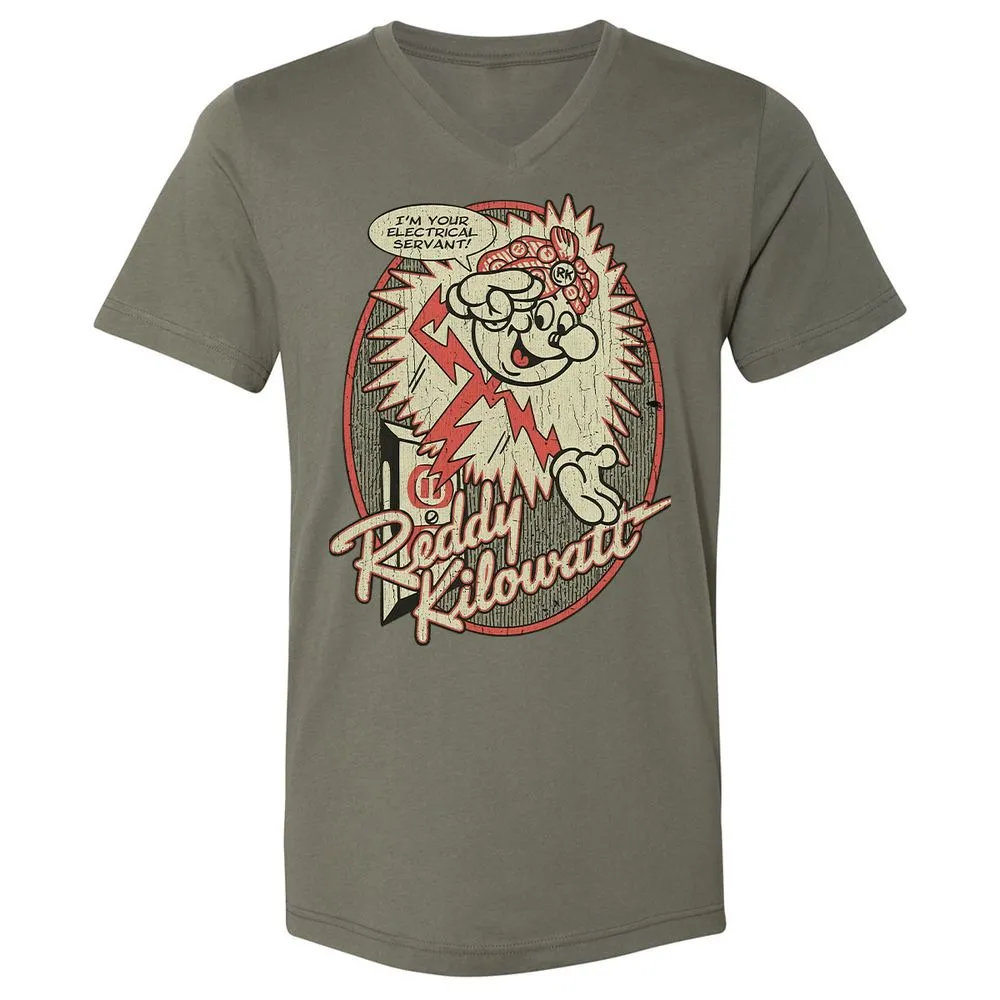 Unisex V-Neck T-Shirt - 8T6FPWTG - Military Green - 10