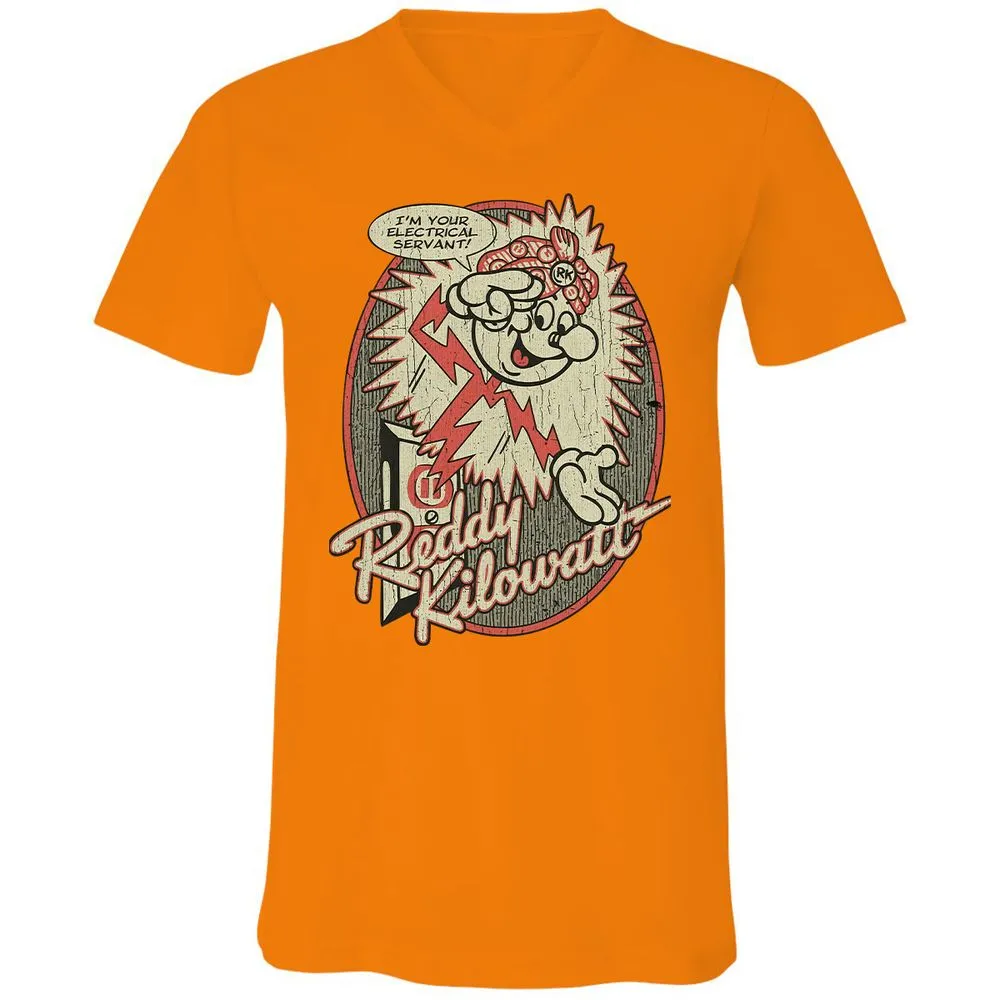 Unisex V-Neck T-Shirt - 8T6FPWTG - Orange - 11
